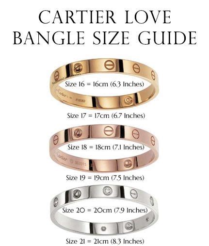 cartier bracelet white gold|cartier size chart printable.